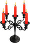 Rely+ 5 Arm Matte Black Candelabra, 10 Inch Tall Taper Candle Holders for Indoor Kitchen Décor, Gothic Home Decor