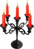 Rely+ 5 Arm Matte Black Candelabra, 10 Inch Tall Taper Candle Holders for Indoor Kitchen Décor, Gothic Home Decor