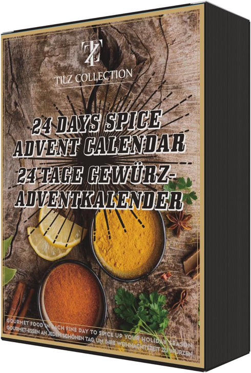 TILZ COLLECTION 2025-24 Herbs And Spices Advent Calendar Mini Spice Jars Food Advent Calendar Cooking Kitchen Adult