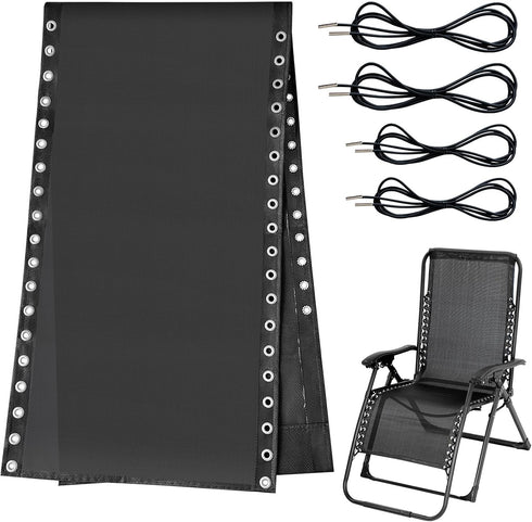 Zero Gravity Chair Replacement Fabric with Bungee Cord Kit, 17 Inch Wide