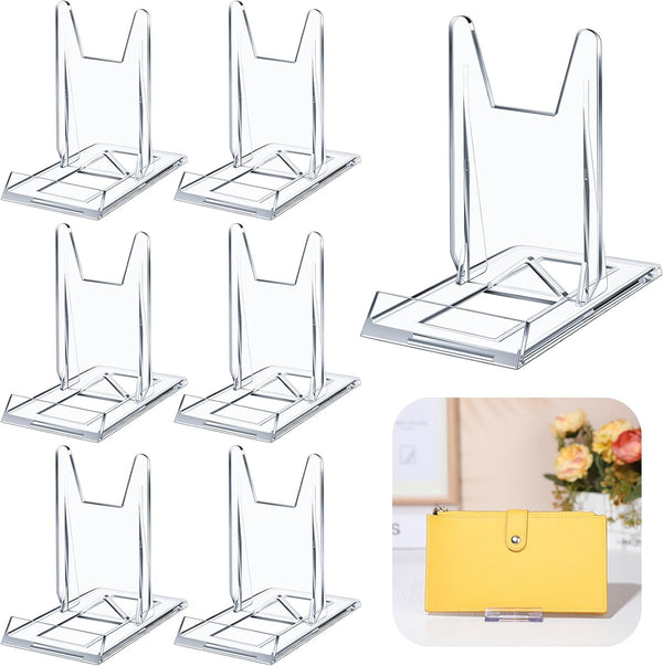 6 Packs Adjustable Clear Acrylic Purse Display Stand for Handbags, Jewelry Organizer for Parties, Home Decoration