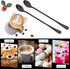 DaKuan 9 Inch Long Handle Iced Tea Spoon Set of 6, Stainless Steel for Iced Tea, Coffee, Cocktail