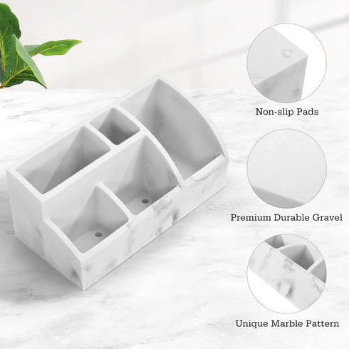 Countertop 5 Luxspire Electric Toothbrush Holders, Bathroom Organizer Caddy Slots Resin Large Toothbrush Holder Caddy