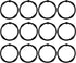 Shower Curtain Hooks - Rustproof Decorative Metal Round Rings for Bathroom Shower Rod, 12 Pack (Black)