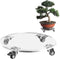 EMCOMS 1PC Plant Caddy 10inch Acrylic Heavy Duty Round Plant Stand with 2