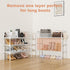 3 Closet, 5 LANTEFUL Tier Shoe Rack for Shoe Organizer with Hooks, Long Shoe Shelf Storage for Shoe and Boot Stackable