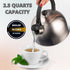 2.5 Liter Whistling Tea Kettle, Modern Stainless Steel Whistling Tea Pot for Stovetop with Cool Grip Handle