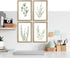 LuZhiQiang 16x11 Inch Set 4 Botanical Wall Decor Sign of Sage Green Plants Wood Framed For Bathroom Modren Bedroom