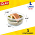 Glad GladWare Tall Entrée Food Storage Containers, Large Square Hold up to 42 Ounces, 3 Count Strong Food Holders
