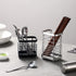 Kitchen Utensil Holder, Stainless Steel Drying Caddy, Rust-Proof Cutlery Organizer for Kitchen Utensils, Silver