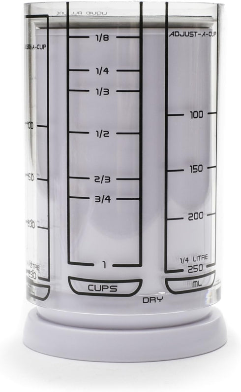 KitchenArt Adjust-A-Cup, 1 Cup, Plastic, White