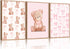 3Pcs Pink Teddy Bear Wall Art Coquette Bow Wall Decor Pictures Cute