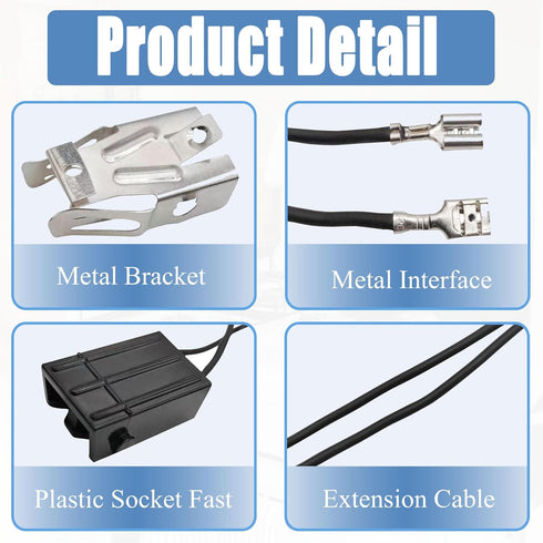 WB2X8228 2 Pack Element Receptacle and Wire Kit Fits GE Electric Hotpoint Ranges and Cooktops Replaces 250535, PS242972, AP2013499