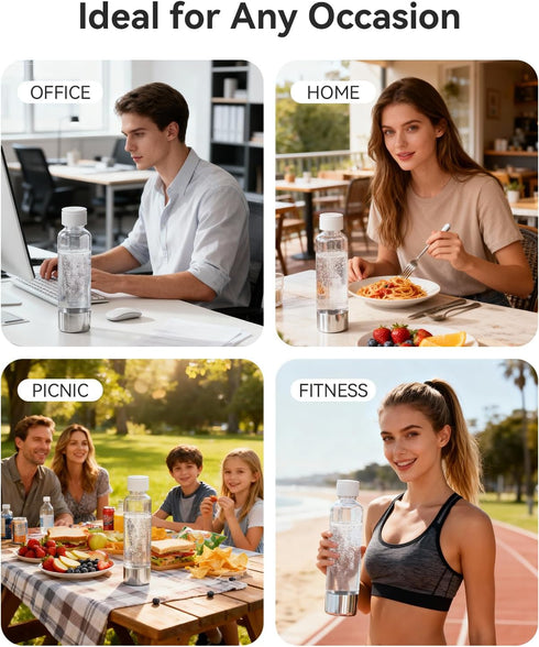 1L MOKKOM Soda Maker Bottle, Reusable Sparkling Water Bottles, BPA Free PET Carbonating Bottles, Replacement Bottle