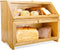 HOMEKOKO Double Layer Large Bread Box for Kitchen Counter, Wooden Large Capacity