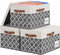 GhvyenntteS Large Storage Bins with Lids, 3-Pack Foldable Fabric Boxes, Sturdy Baskets with Label Window