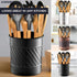 Monarch Abode 39177 Metal Handcrafted Wave Embossed Caddy, Large Utensil Holder for Kitchen Interior Organizer