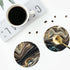 MINIOZE Set 6 Black Gold Marble Style Coasters of Coasters for Drinks Absorbent Double-Sided Leather PVC Coaster