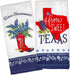 Kay Dee Designs Tea Towel and Cotton Terry Dishtowel Bundle, Home Sweet Texas Bluebonnets (2 Items)