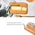 countertop butter dish with lid, glass airtight lid keeps butter soft, for and refrigerator. Widened design to fit all