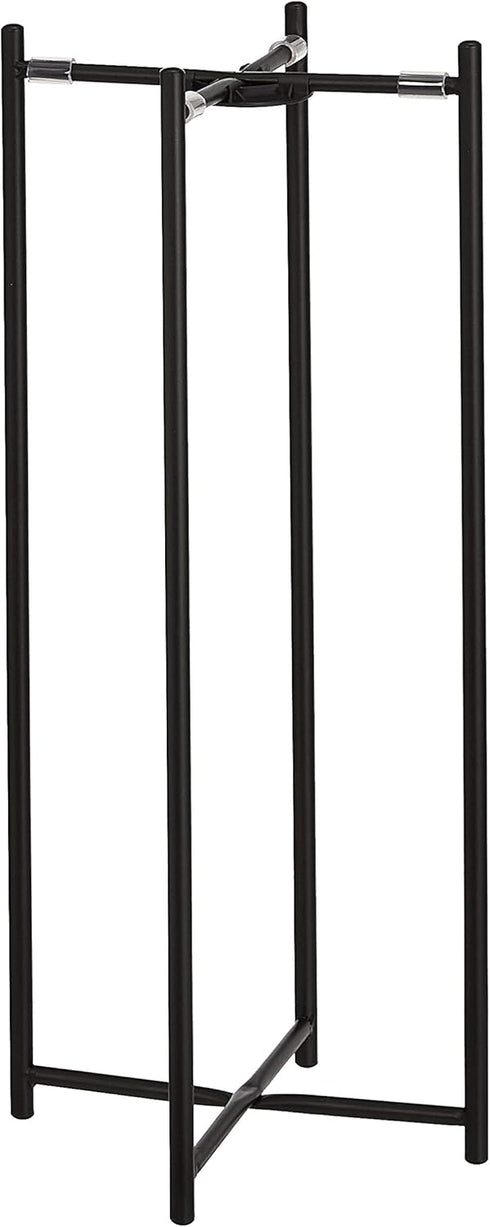 Amazon Basics Two-Tier Indoor Outdoor Metal Round Plant Stand for Multiple Plants, Rustproof Flower Holder with Plant