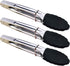 Mini Tongs with Silicone Tips, 7-Inch Kitchen Tongs, Set of 3 (Black)