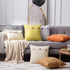 MIULEE Set of 2 Vintage Linen Pillow Covers with Triple Button Accent for Couch Sofa Bed Living Room Decor 18x18 Inch