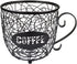 Large Capacity Coffee Pod Holder, Multiuse K Cup Organizer, Espresso Capsule Storage Wire Basket for Coffee Bar