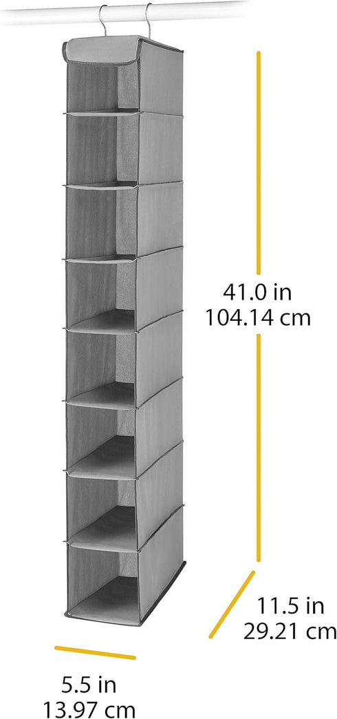 8 Closet Whitmor Hanging Shoe Shelves - Section - Organizer - Grey