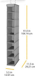 8 Closet Whitmor Hanging Shoe Shelves - Section - Organizer - Grey