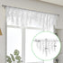 PearAge Ruffled Voile Semi Sheer Curtain Valance, Shabby Chic Ruffle Valance for Kitchen, 52x26 Inches