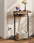 27" TBZ27UBF CHOEZON Narrow Side Table with Charging Station, Skinny End Table for Small Spaces, Couch Table