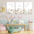 JBZDD 3Pcs Decoration12x16in Wildflower Nursery Canvas Wall Art Flower Botanical Sentence Poster Painting Picture Wall