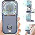 Portable Fan Rechargeable, Handheld 4000mAh Battery Operated Fan with Digital Display, Mini Pocket Fan for
