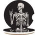 Britimes Absorbent Car Coasters, 2 Pack for Cup Holders, 2.56" Ceramic Stone with Non-Scratch Cork Base, Human Skeleton