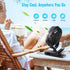 BESKAR Portable Clip on Fan, Rechargeable, 4 Speeds Small Battery Operated Fan, USB Desk Fan with Strong Airflow