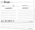 Double-Sided Recipe Cards 3x5 Inches, 50 Counts Durable Easy Typing - Minimal Modern (White)
