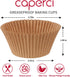 Caperci Natural Jumbo Cupcake Liners: Large Baking Cups, Odorless, Food Safe Grease-Proof Papers (150-Count)