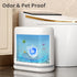 Gleynest 3 75 (5 Small Bathroom Trash Can with Lid, Gallon Slim Garbage Bin with Pop-Up Lid & Air-Pressure Bag Lock