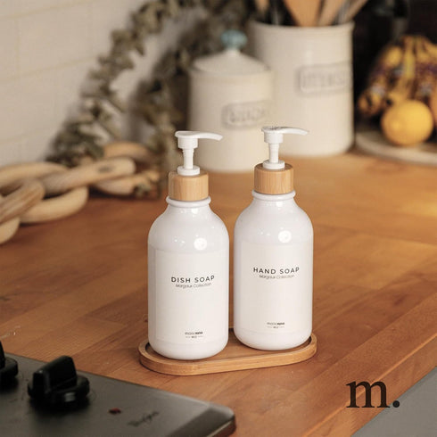 MaisoNovo Bamboo Soap Tray | Wooden-Sink Tray for Bathroom Countertop | Soap Dispenser Tray for Bathroom.