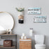 Jetec 2 Pieces Funny Bathroom Pictures Wall Sign Decor - Rustic Farmhouse Bathroom Rule Wall Art