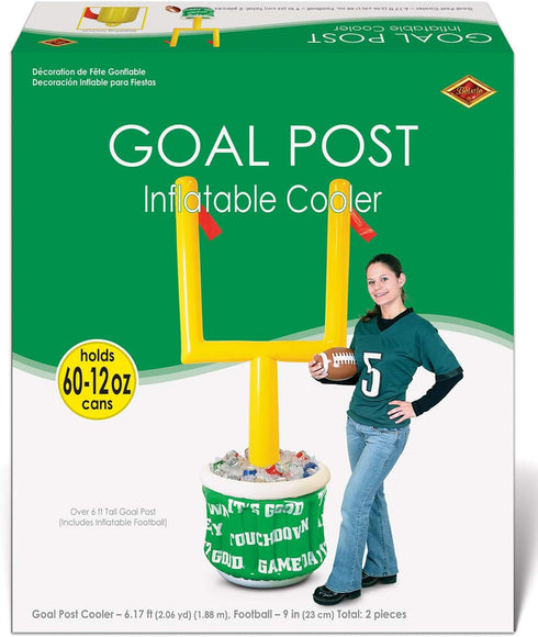 Inflatable Goal Post Cooler with Football by Beistle