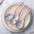 4pcs Asian Ceramic Soup Spoon Set, Korean Ramen Spoons, Japanese Porcelain Soup Spoon for Noodles, Pho, Dumplings