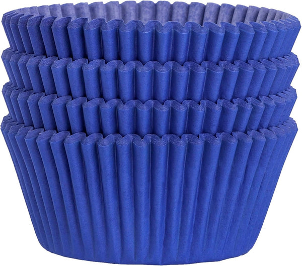 URATOT 100 Pieces Blue Cupcake Liners, Cupcake Wrappers for Birthday, Wedding, Baby Shower, 2 Inches
