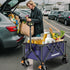 Hikevent 360LBS Collapsible Wagon Cart, Heavy Duty Foldable Beach Wagon with Wider Wheels, Utility Grocery Shopping