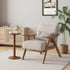 UTBT005F Round Side Table, Small Drink Table for Small Spaces, Pedestal End Table for Living Room, Modern Accent