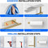 1 Pack) Paper Towel Holder Under Cabinet, Self-Adhesive,No Drilling, Stainless Steel, Wall-Mounted for Kitchen