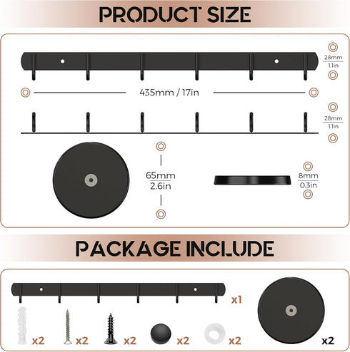 Heavy Duty Magnetic Utensil Holder for Fridge, Magnetic BBQ Tool Rack with 6 Hooks, Strong Magnet Bar for Kitchen