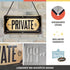 Nostalgic-Art Retro Hanging Sign, 3.9" x 7.9", Private – Vintage Design Gift Idea for Home