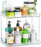 Yieach Clear Acrylic Bathroom Counter Organizers and Storage Tray, 2 Tier Makeup,Perfume,Skincare Organizer